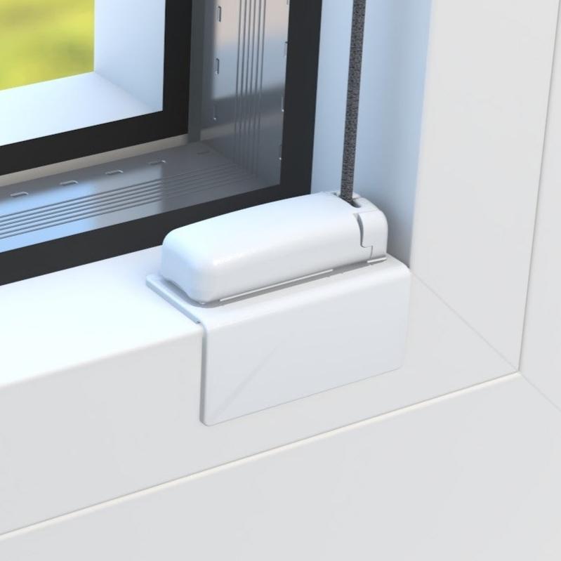 Gelenkklebeplatte in der Glasleiste