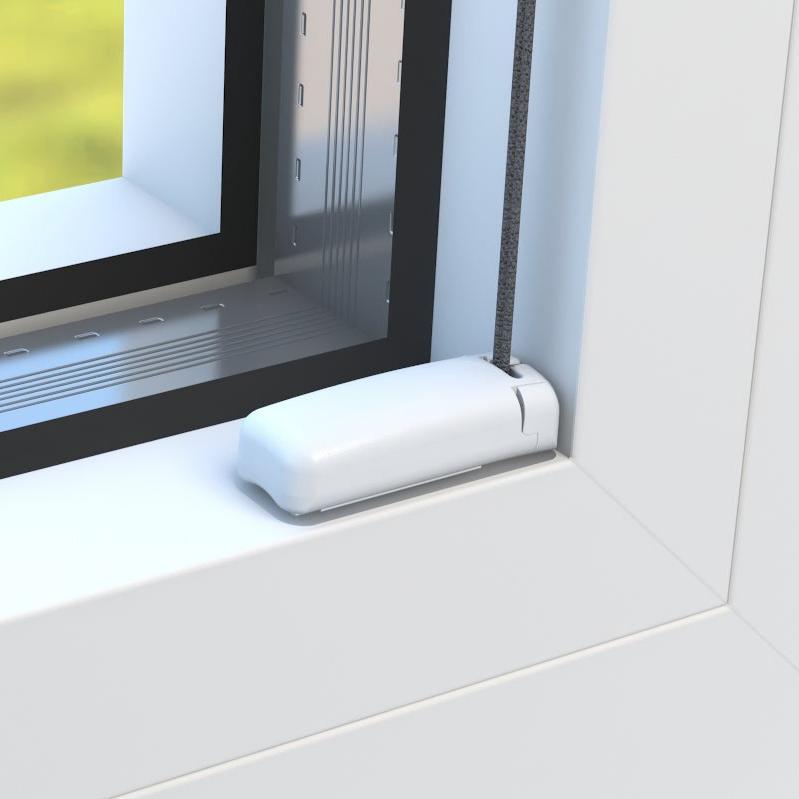 Spannschuh in der Glasleiste